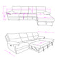 Kia - Sectional With Power And USB - Beige / Brown