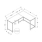 Computer Desk, Home Office, Corner, L Shape, Laptop, Marble Look Contemporary & Modern