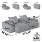 Modern Oversized, Modular Sectional Sofa With Pillows