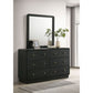 Burton - 6 Drawer Dresser With Mirror - Black