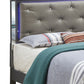 Bed With LED Light Accents Headboard