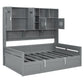 Daybed With All-In-One Cabinet And Shelf