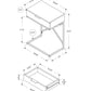Accent Side Table, Storage Drawer, Contemporary - Taupe