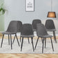 Modern Medieval Style Cushioned Side Chairs Set With Metal Legs For Kitchens