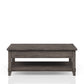 Lift Top Cocktail Table With Casters - Gray