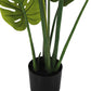45" Tall, Artificial Plant, Monstera Tree, Indoor, Faux, Fake, Floor, Greenery, Potted, Real Touch, Decorative - Green / Black