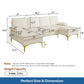 U - Shaped Sectional Sofa With Double Chaise