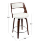 Cecina - Mid-Century Modern Fixed Height Counter Stool With Swivel And Round Footrest (Set of 2)