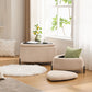 Upholstered Storage Ottoman Set With Reversible Lid