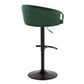Claire - Contemporary Adjustable Barstool With Swivel With Rounded T Footrest (Set of 2)
