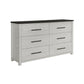 Avery - King Bedroom Set With Bookcase Headboard, Low Profile Bed, Spacious Drawers - Beige