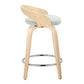 Grotto - Contemporary Fixed Height Counter Stool & Swivel, Round Footrest (Set of 2)