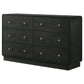 Burton - 6 Drawer Dresser Cabinet - Black