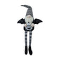 Sitting Gnome With Wings & Plaid Hat, For Halloween Decor