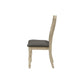 Dining Chair, Upholstered, Side, Transitional (Set of 2) - Gray