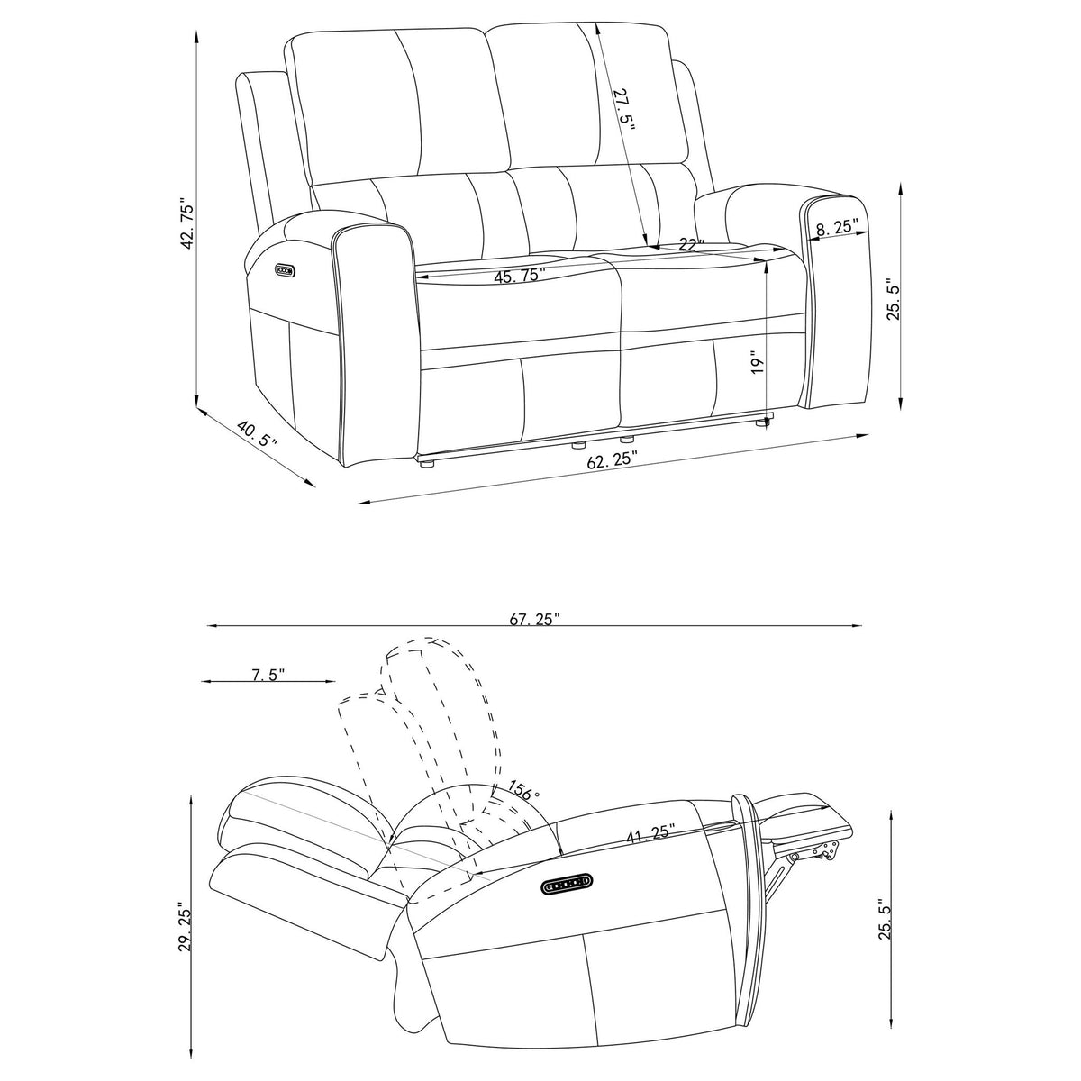 Boyce - Triple Power Reclining Loveseat With Independent Headrest