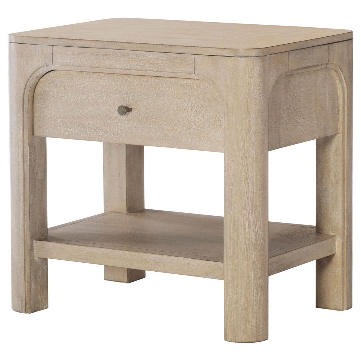 Flores - 1 Drawer Nightstand With Dual USB Ports - Mango Color
