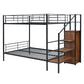Bunk Bed With Lateral Storage Ladder And Wardrobe