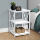 3 Tier Accent Table, Side Marble Look Contemporary & Modern