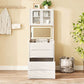 3 In 1 Vanity Table With LED Mirror & Storage Stool For Bedroom