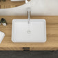 Modern Ceramic Rectangular Vessel Bathroom Sink