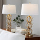 Linx - Contemporary Table Lamp (Set of 2) - Gold / White