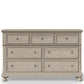 Seven Drawer Dresser - Antique Gray