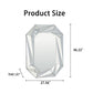 Diamond Shaped Wall Mirror With Beveled Edge Frameless Design - Silver