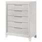 5 Drawer Bedroom Chest Of Drawers - White