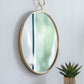 Circle Wall Mirror With Iron Frame, Accent Mirror For Living Room