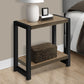 Accent Side Table, Narrow, Small, 2 Tier, Contemporary And Modern
