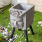 Greek God Statue Planter With Legs - Gray