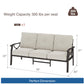 All-Weather 3 Seat Patio Sofa With Cushions