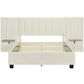 Upholstered Platform Bed With Big Headboard