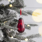 Luster Tear Drop Ornament, Glass Decorative Hanging Christmas Tree Ornaments For Holiday Party Decorations (Set of 12)