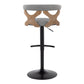 Gardenia - Contemporary Adjustable Barstool & Swivel With Rounded T Footrest (Set of 2)