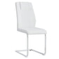 Modern Dining Chairs With Padded Seat, Metal Legs