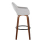 Mustang - Contemporary Fixed Height Barstool With Swivel & Round Footrest (Set of 2)