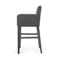 Eska - Set of 2 - 30" Charcoal Gray Upholstered Counter Stools with Sleek Design