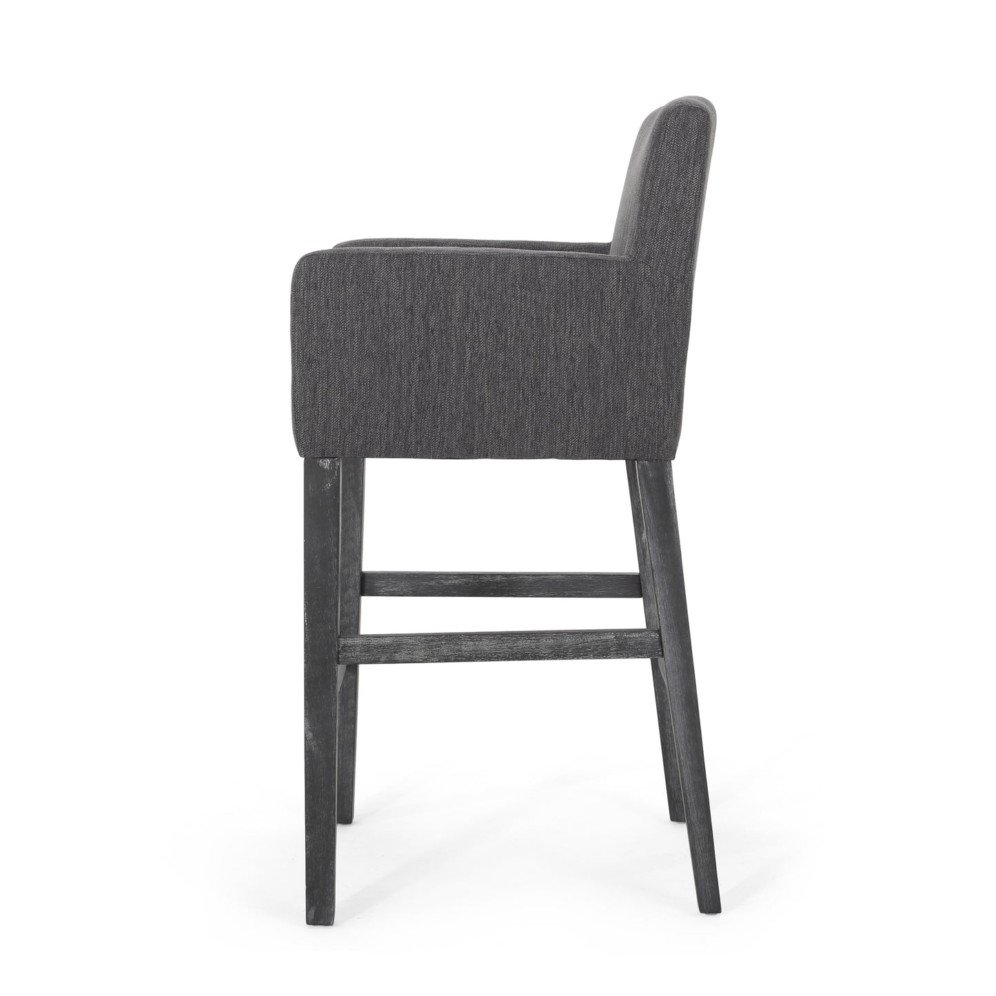 Eska - Set of 2 - 30" Charcoal Gray Upholstered Counter Stools with Sleek Design