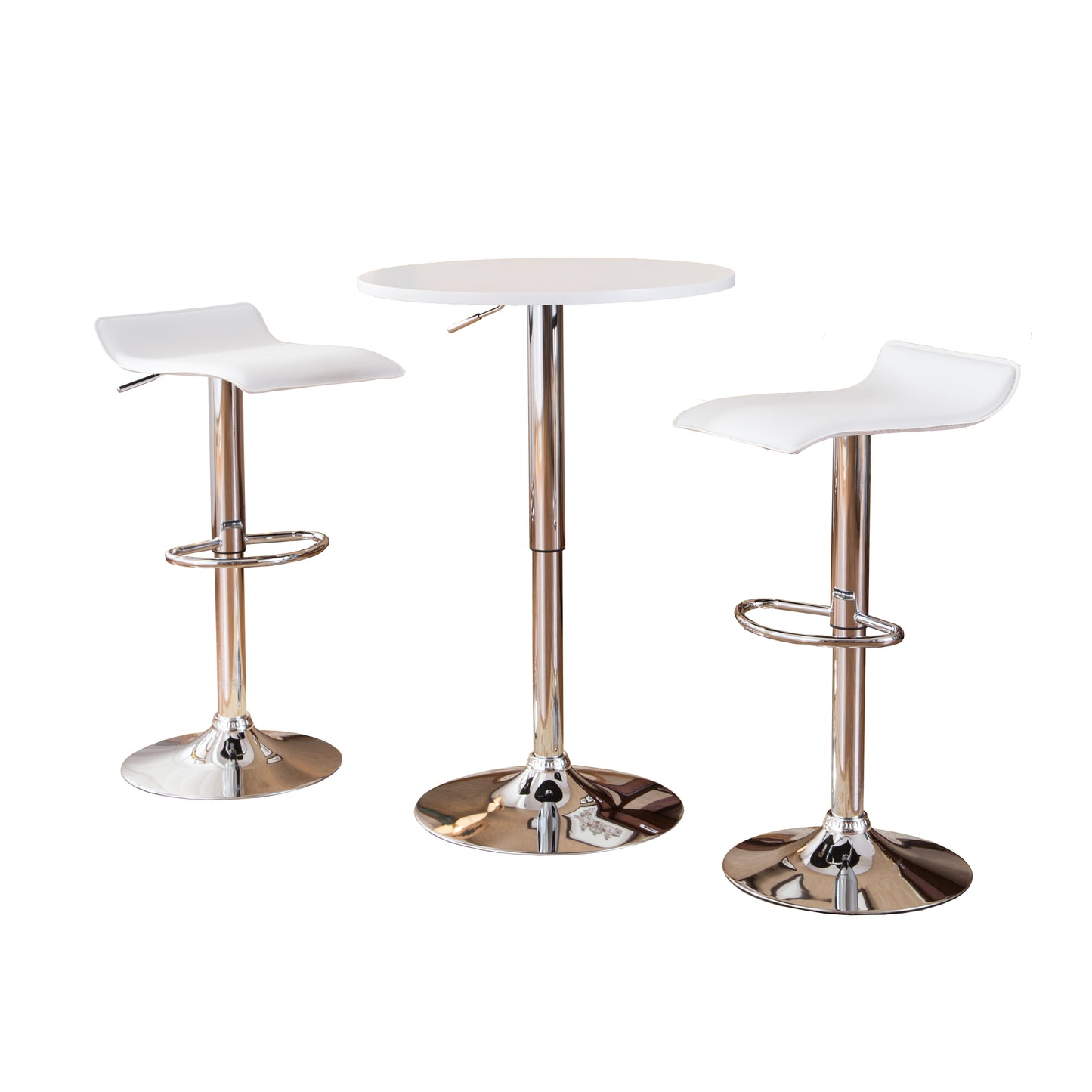 Matrel - Set of 2 - 26" Cream Fabric and Gold Frame Counter Stools