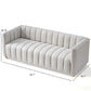Vertical Channel Tuft Sofa For Apartment Lounge - Ivory