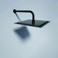 16" Shower Arm With Flange, Stainless Steel, Rust Resistant Design - Matte Black