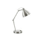 Lighting, Table Lamp, USB Port Included, Nickel Metal, Nickel Shade, Modern - Silver