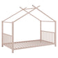 Metal House Platform Bed With Modern Design And Durable Frame