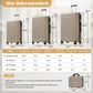 6 Piece Lightweight Hardshell Luggage Set With Double Spinner Wheels, Password Lock