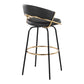Jie - Fixed Height Contemporary Barstool With Swivel Round Footrest (Set of 2)