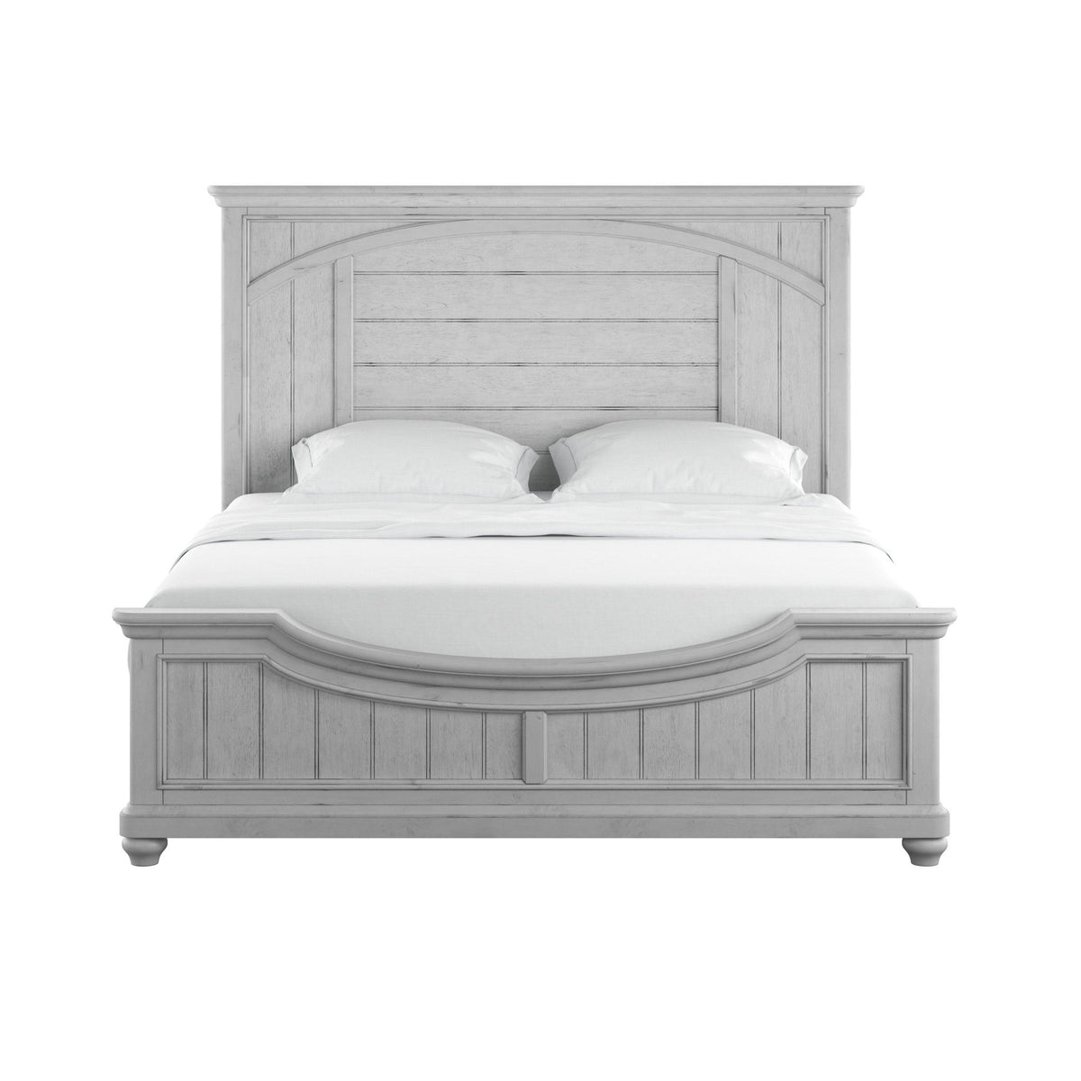 Queen Panel Bed - Gray - Wood