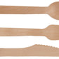 Wooden Compostable Utensils Set 300 Pieces 100 Forks 100 Spoons 100 Knives Sturdy Wood Disposable Cutlery Eco Friendly Biodegradable Utensils For Party Free From Plastic Cutlery Set For Eating - Natural Wood