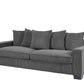 Luxe Sofa With 5 Matching Toss Pillows, Sleek Design, Spacious And Comfortable 3 Seater Couch